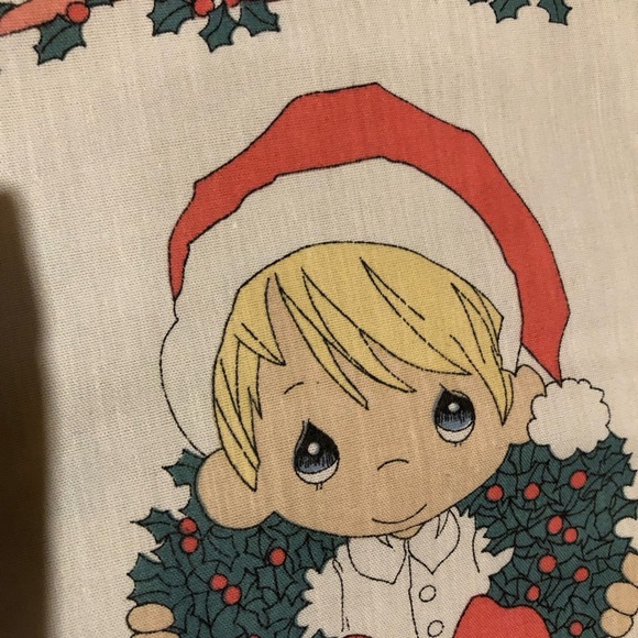 Precious Moments Christmas stocking Boy 90s pastel 1990s Xmas sad eyes vintage - Picture 4 of 7